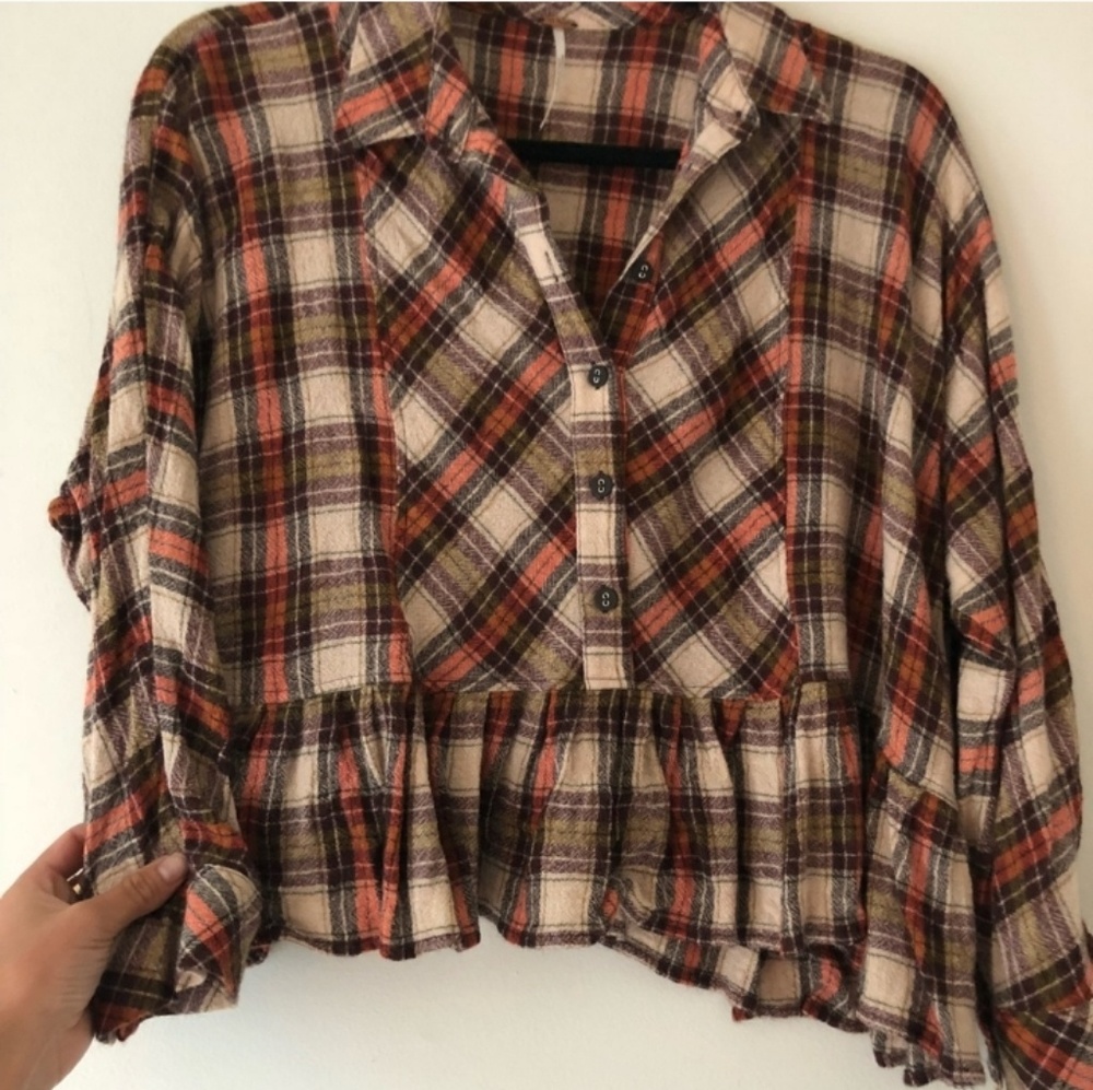 Flannel Free People top